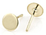10k Yellow Gold Circle Stud Earrings