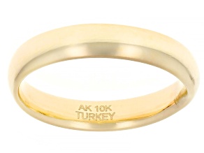 10k Yellow Gold 4mm Polished Band Ring