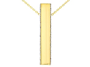 10k Yellow Gold Bar 18" Necklace