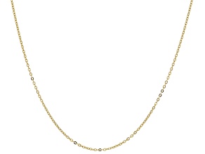 14k Yellow Gold 0.5mm Cable 18" Necklace