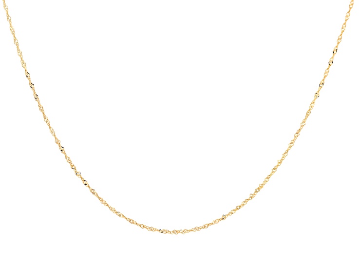 14k Yellow Gold 1.25mm Singapore Chain 18" Necklace