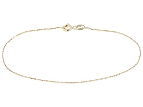 14k Yellow Gold 0.5mm Diamond Cut Cardano 7.25" Bracelet