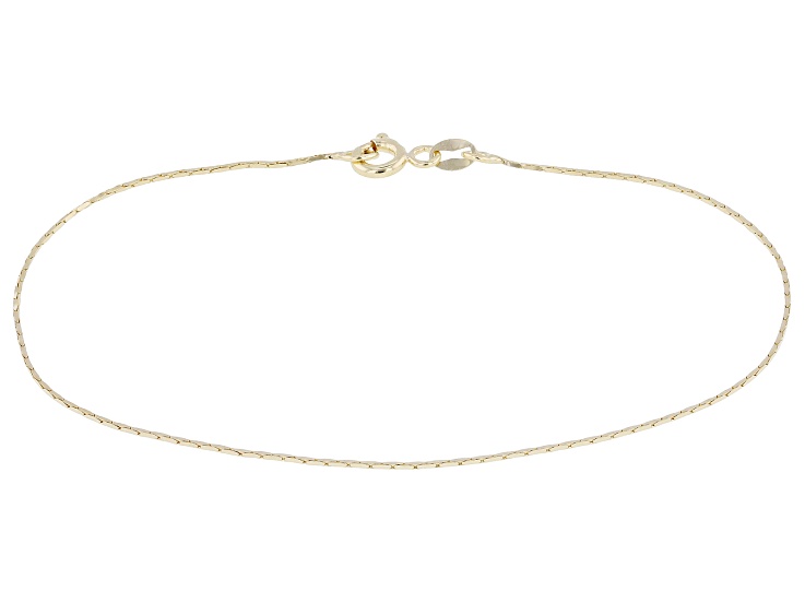 14k Yellow Gold 0.5mm Diamond Cut Cardano 8" Bracelet