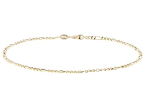 14k Yellow Gold 2mm Figaro 7.25" Bracelet