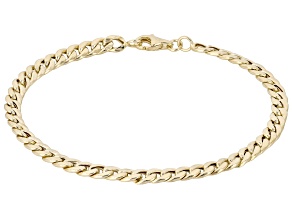 6K Yellow Gold Polished 4mm Cuban Link Bracelet