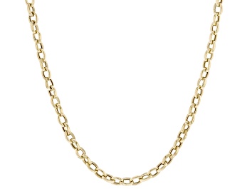 Picture of 6K Yellow Gold Polished 3mm Cable Chain Necklace - 18 Inch