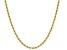 10k Yellow Gold Hollow 1.5mm Diamond Cut Rope 18 inch Chain Necklace
