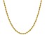 10k Yellow Gold Hollow 1.5mm Diamond Cut Rope 20 inch Chain Necklace