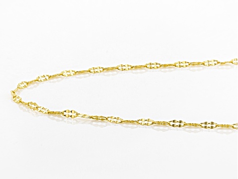 10k Yellow Gold 1.43mm Flat Cable 20 inch Chain Necklace
