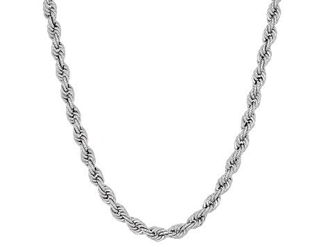 10k White Gold 2.05mm Silk Rope 18 Inch Chain