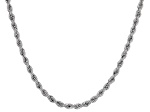 10k White Gold 2.05mm Silk Rope 20 Inch Chain