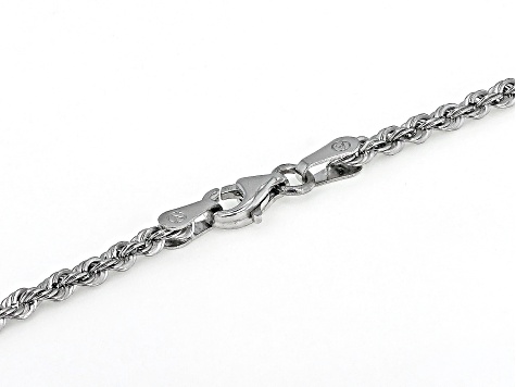 10k White Gold 2.05mm Silk Rope 20 Inch Chain