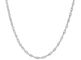 14K White Gold Double Singapore 20 Inch Chain