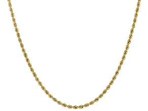 14K Yellow Gold 1.5MM Polished Rope Chain