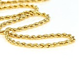 10K Yellow Gold Rope Chain Necklace 20 Inch