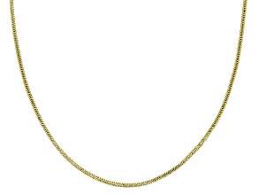 10K Yellow Gold 1.4MM Diamond Cut Snake Chain Necklace 20 Inch