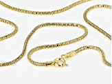 10K Yellow Gold 1.4MM Diamond Cut Snake Chain Necklace 20 Inch