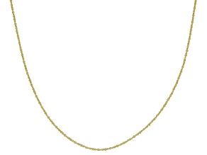 10K Yellow Gold .6MM Criss Cross Chain Necklace 18 Inch