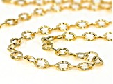 10K Yellow Gold Oval Rolo Link Chain Necklace 20 Inch