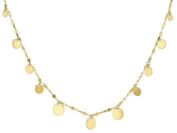 Picture of 10K Yellow Gold Graduated Circle Necklace 18 Inch
