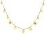 10K Yellow Gold Graduated Circle Necklace 18 Inch