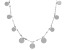10K White Gold Graduated Circle Necklace