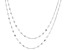 Rhodium Over 10K White Gold Set of 2 Valentino 18 and 20 Inch Chains