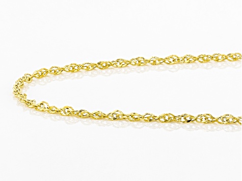 10K Yellow Gold Diamond-Cut 1.7MM Singapore Chain