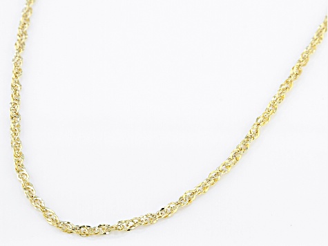 10K Yellow Gold Diamond-Cut 1.7MM Singapore Chain