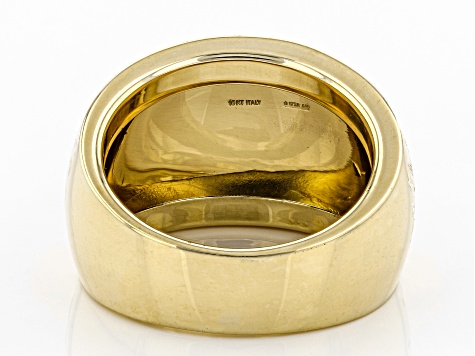 10K Yellow Gold Diamond Cut 18.1MM Dome Ring