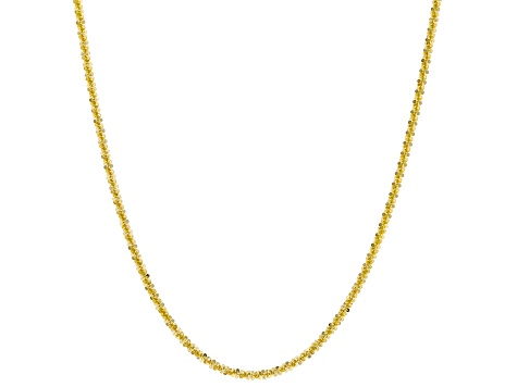 10k Yellow Gold Designer Criss Cross 18 inch Necklace