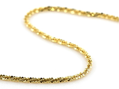 10k Yellow Gold Designer Criss Cross 24 inch Necklace