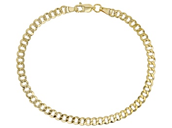 Picture of 10K Yellow Gold Faceted Curb Bracelet 7.25 Inch