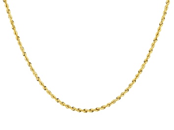 Picture of 10K Yellow Gold 3.2mm Mirror Faceted Rope Chain