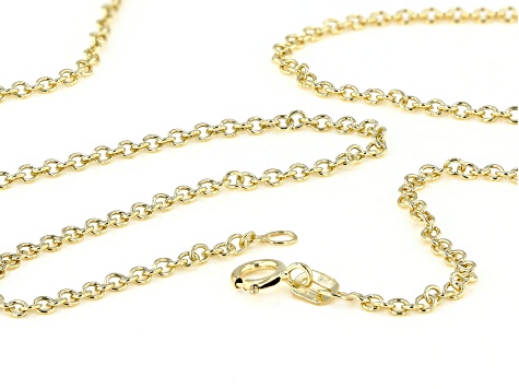 10K Yellow Gold Rolo 18 Inch Chain