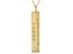 10K Yellow Gold Vertical Bar Script 18 Inch Plus 2 Inch Extender Necklace