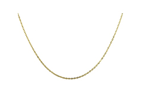 10K Yellow Gold Mirror Cable Necklace 18"