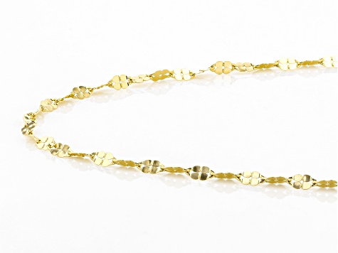 10k Yellow Gold Clover Necklace 20 inch