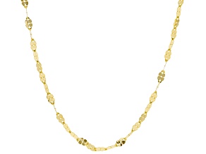 10k Yellow Gold Clover Necklace 24 inch