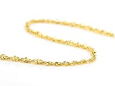 10k Yellow Gold Singapore Necklace 18 inch
