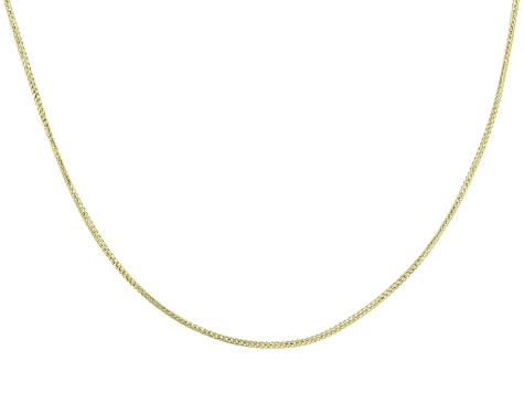 10K Yellow Gold Foxtail Chain Necklace 18 inch