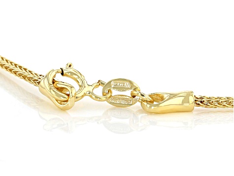 10K Yellow Gold Foxtail Chain Necklace 18 inch