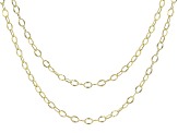 10K Yellow Gold Set of Two 18 and 24 Inch Link Chain Necklaces