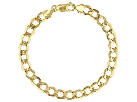 10K Yellow Gold 6.8MM Curb Bracelet