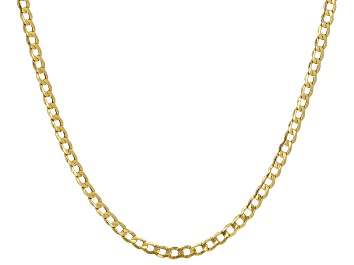Picture of 10K Yellow Gold 3.25MM Curb Chain Necklace 20 Inches