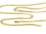 10K Yellow Gold 3.25MM Curb Chain Necklace 20 Inches