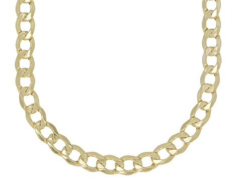 10K Yellow Gold 3.25MM Curb Chain Necklace 24 Inches