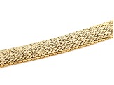 10k Domed Multi-strand 15mm Wheat Bracelet 7.5 Inches
