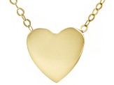 10k Yellow Gold Heart Necklace 18 inch