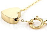 10k Yellow Gold Heart Necklace 18 inch